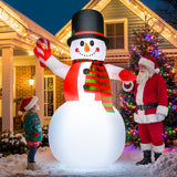 8 Ft Christmas Inflatables Yard Decorations Snowman Outdoor, Giant Christmas Blow Ups Outdoor Decor Waterproof With Buil