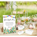 Date Night Ideas For Couples, Bridal Shower Games Date Night Sign, 1 Wooden Sign With 50 Cards, Mexican Fiesta Wishes Advice Game For Wedding, Bachelorette Party Night, Engagement Decoration