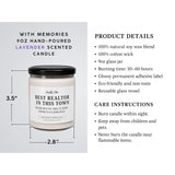 -Best Realtor Gifts – Funny Realtor Candle Real Estate Agent Appreciation Gift, Closing Gift For Realtors, Housewarming, Home Sale Present – 9Oz Soy Wax Candle