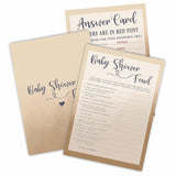 Family Feud Game Card For Baby Shower, 5"X 7" Khaki Double Sided Fill-In Game Set For Baby Boy Or Girl, 30 Cards & 1 Answer Card, Gender Reveal Games, Party Favor & Decorations - F5