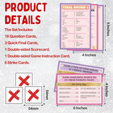 Bridal Shower Friendly Feud Game, Fun Bridal Shower Game Card For Adults, Friendly Feud Quiz For Wedding Shower Engagement Anniversary, Feud Trivia Games Bridal Shower Favor Supplies, 01