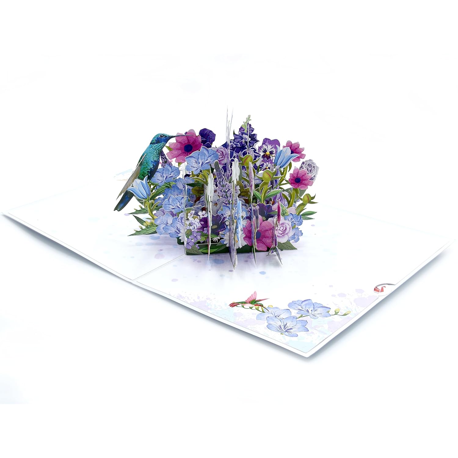 Floral Symphony: A Hummingbird Pop-Up Greeting Card, Birthday Card, Mothers Day Card, All Occasions