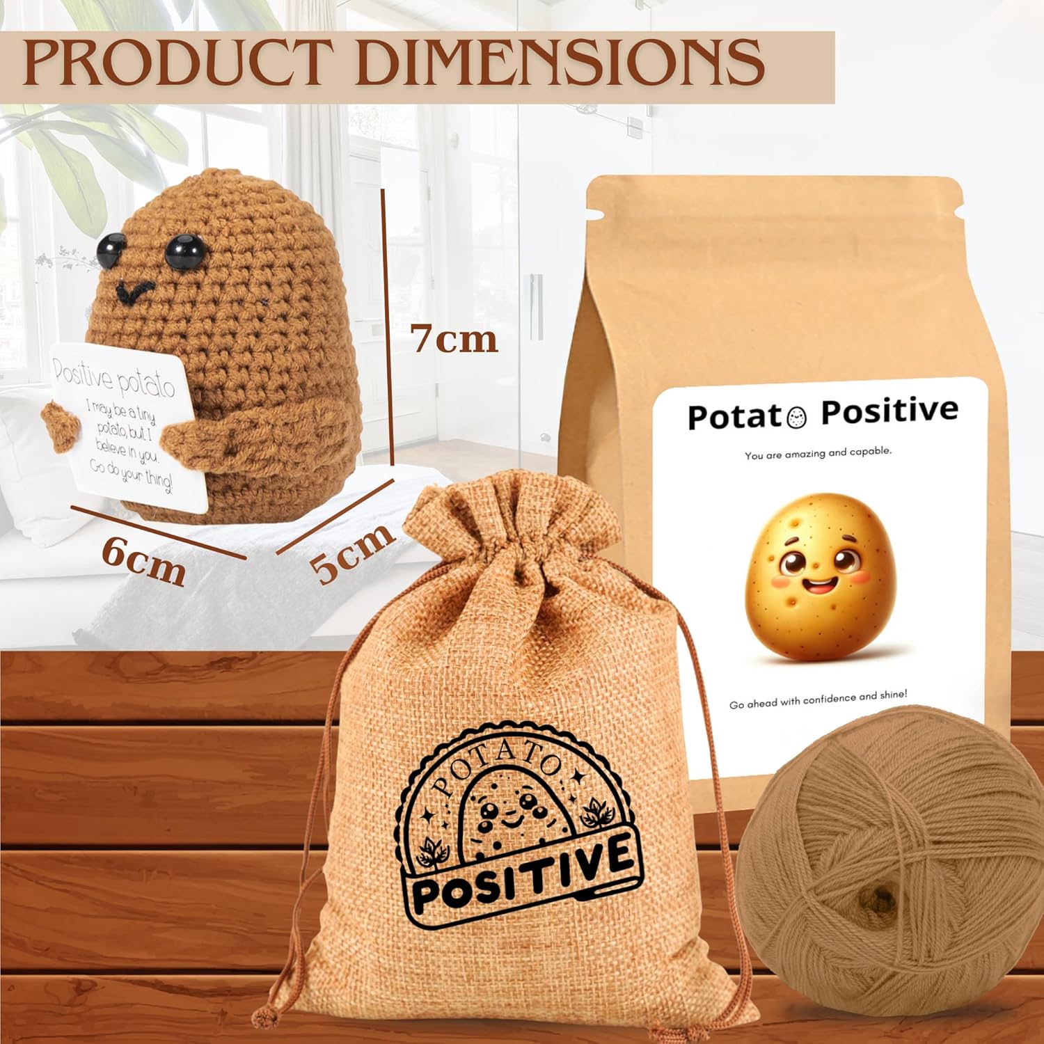 Positive Potato Crochet Whit A Box For Friend And Family An Boyfriend Positive
