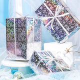 Holographic Foil Wrapping Paper - Mini Roll - 17 Inch X 32.8 Feet- Metallic Silver Foil Stars For Birthday,Wedding,Baby Shower,Party All Occassions (47.3 Sq.Ft.Ttl)