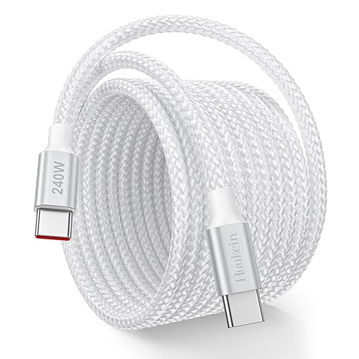 240W USB C to USB C Fast Charging Cable 8FT for iPhone MacBook & More