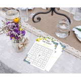 Blue Tiles And Lemons Find The Guest Bingo Game For 30 Guests With Game Cards, Lemons Bridal Shower Games, Modern Bridal Shower Decorations, Wedding Shower Or Bachelorette Party Supplies - 02