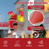 6Ft Christmas Inflatables Outdoor Decorations Joy Hanging Santa Claus Gift Bag, Very Bright Led Lights Blow Up Giant Chr
