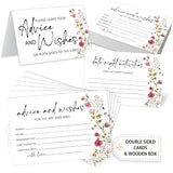 50 Packs Wedding Advice Cards Bridal Shower Game Cards Reception Guest Book For Bride Groom Newlywed Engagement Party Decoration -A04