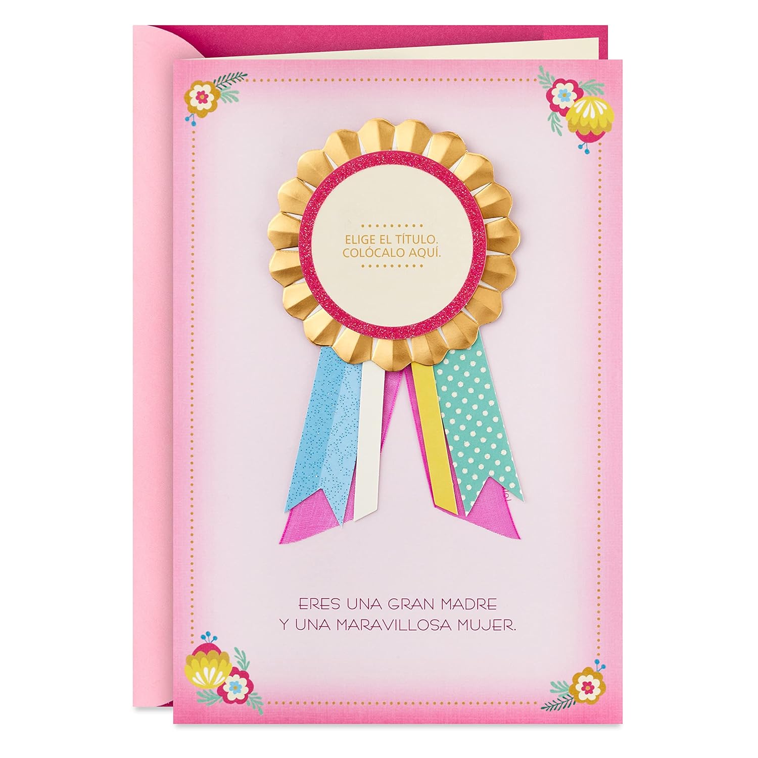 Hallmark VIDA Spanish Mother's Day Card, Tarjeta del Dia de las Madres, for Mamá, Hija, Nieta, Hermana, Abuelita, Tía, or Madrina (Choose Your Own Title Award/Elige el Título del Premio)