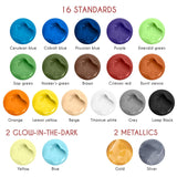 Outdoor Acrylic Paint Set (2 Fl Oz)- 20 Tubes 2 With Glow In The Dark Effect - Art Supplies For Adults - For Multiple Use- Woods, Leather, Metal & Fabric Paint & Paint For Rocks Outdoor/Craft Paint