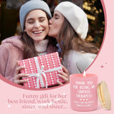 Galentines Day Gifts, Best Friend Birthday Gifts For Women, Unpaid Therapist Candle 10Oz, Friendship Valentines Day Gift For Friends Women Besties, Funny Gag Gift Scented Candles