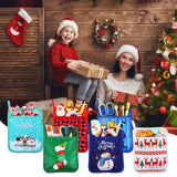 12 Pcs Christmas Pot Holders With Pocket Funny Pot Holders For Kitchen Hot And Oven Mitts Holiday Potholder Neighbor Gift Cookie Bag For Coworker Teacher Baking Cooking(Christmas, Red)