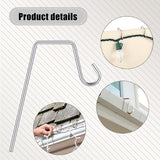 90 Pieces Metal Christmas Light Gutter Hooks - Stainless Steel Hangers For Gutters, Mesh Filter, Shingles, Eaves, Fence, Outdoor Hanging Lights(Silver)