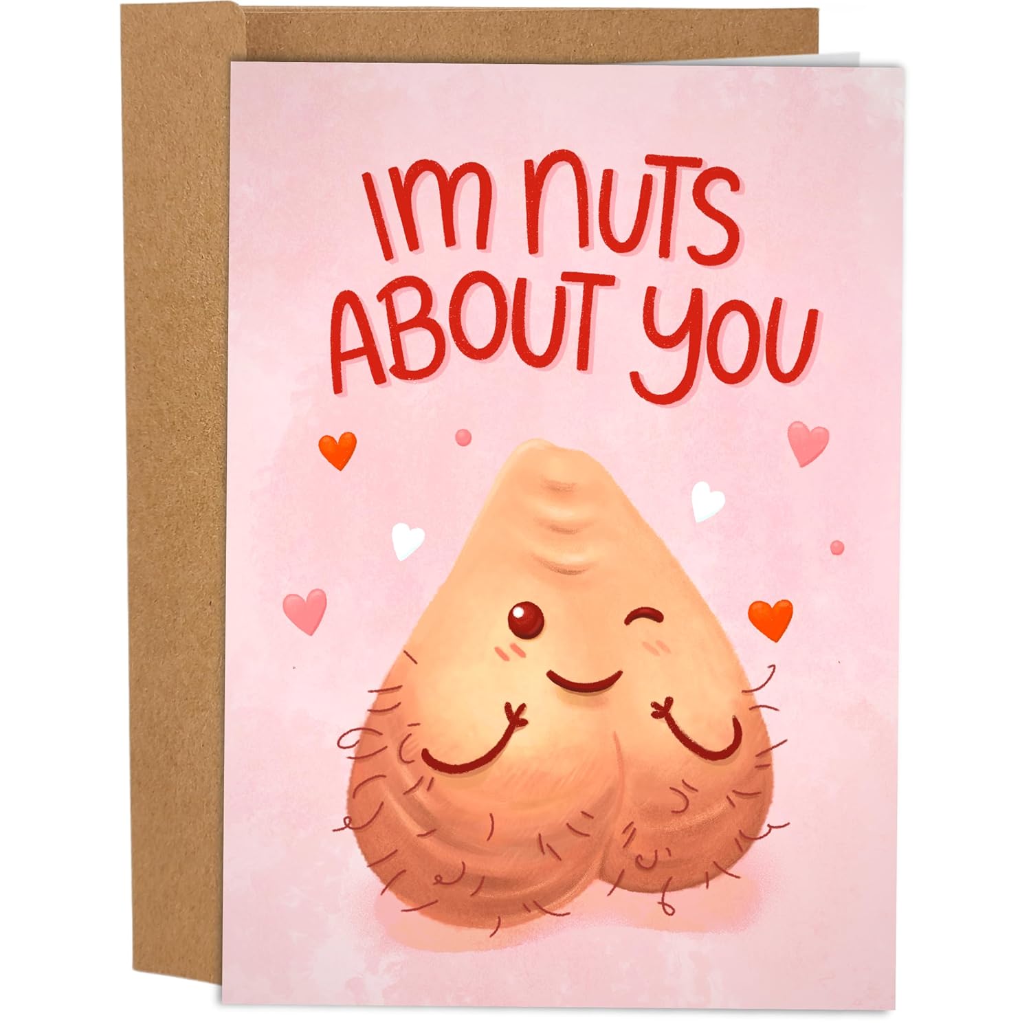 Funny Valentine'S Day Card For Him - Funny Anniversary Cards For Husband Wife - Naughty Dirty Inappropriate Birthday Card For Boyfriend - I'M Nuts About You Card