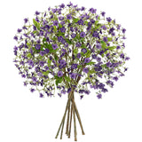9 Pack Purple Baby’S Breath Artificial Flowers 9 Bundles Gypsophila Fake Silk Stems For Diy Floral Arrangements, Wedding Bouquets, Rustic Farmhouse Home Table Decor