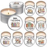 8 Pcs Book Lover Candles Club Gifts 4 Oz Scented Candle Reading Time Natural Soy Wax Candles For Book Lovers Librarian Bookish Club Gifts (Stylish Style)