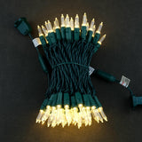 100 Warm White One-Piece T5 Led Christmas Lights, 33 Ft High Waterproof Ul Certified Green Wire String Lights (Warm Whit