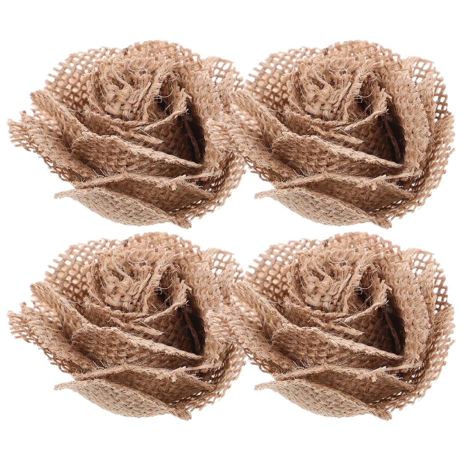 4Pcs Linen Artificial Flowers Decoration For Wedding Party Diy Craft Reusable Fabric Flowers Ornament For Home And Festival Decor