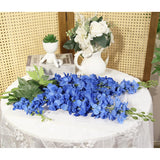 43.3" Royal Blue Delphinium Artificial Flowers 5Pcs Faux Delphinium Flowers Larkspur Long Stem Artificial Flowers For Wedding Table Centerpieces Home Garden Decor(Royal Blue)