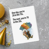Humorous 70Th Birthday Card For Mom/Sister/Grandma - Cartoon Fantasy Theme, Perfect For Anyone