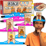 Bible Headbands Board Game For Kids, Bible Character & Item Guess Games, 66 Picture Keyword Cards W/Bible Stories & Verses, Biblical Who Am I Toys For Family Nights, Christian Easter Gifts