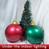 Christmas Decorations Inflatable Balls Outdoor, Large Modern 24 Inches Christmas Ornaments Indoor, Reusable Blow Up Yard