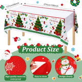 10 Pcs Christmas Plastic Tablecloth Disposable Christmas Party Tablecloth Decorations 54 X 108 Inch Snowflakes Waterproof Plastic Rectangular Table Cover For Merry Christmas Part