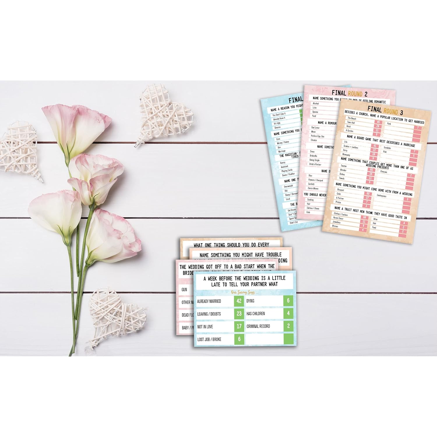 Bridal Shower Friendly Feud Quiz Tabletop Game, For 10 Players, Adult Age Range, Includes Cards, Unisex, 1.0 Unit Count