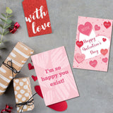 24 Sets Happy Galentines Day Cards For Bestie Sister Friends, Boxed Pink Valentine'S Day Cards For Woman Her, 6 Heart Designs Love Note Card With Envelopes, 4X6 Inch