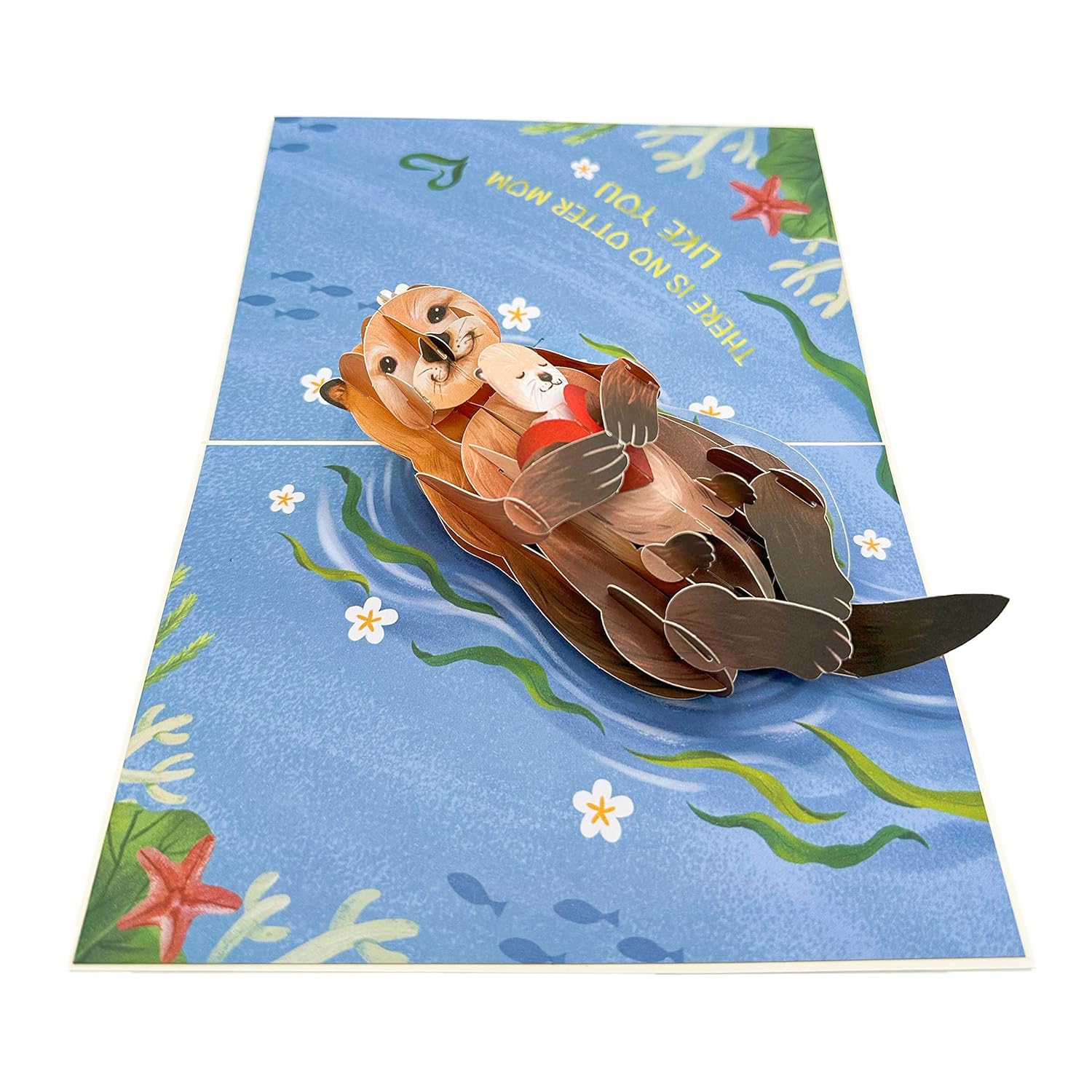 Otter Mothers Day Card, 3D Pop Up 1St Mothers Day Card, First Mother Birthday Card For Mom, Otter Card