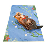 Otter Mothers Day Card, 3D Pop Up 1St Mothers Day Card, First Mother Birthday Card For Mom, Otter Card