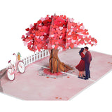 Romantic Couple Love Tree Pop Up Anniversary Cards, 6X8In Wedding Anniversary Card, Valentines Day Cards, 3D Romantic Gift For Her, Him, Husband, Wife (Romantic Couple Love Tree).