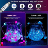 Smart RGB Christmas String Lights 16.4Ft 33LED Music Sync Party Decor