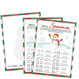 Roll A Snowman Christmas Party Game - 25 Players, Family & Adults, Holiday & Winter Activity