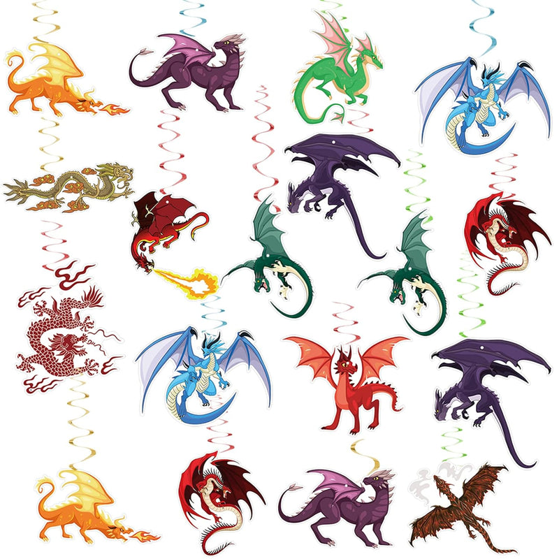 36 Pcs Dragon Party Decorations, Dragon Birthday Party Supplies, Drago