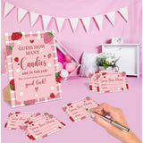 Strawberry Guess How Many Candies Are In The Jar Game, Pack Of 1 Wooden Tabletop Sign With Stand And 50 Guessing Cards, Berry Baby Shower Game, Gender Reveal Party Decorations - Wv16
