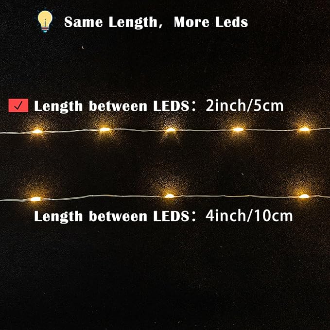 100FT Plug In Fairy Lights 600 LED Warm White Silver Wire String Lights with Remote 8 Modes Waterproof for Wedding Christmas Decor