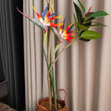 Artificial Flowers Bird Of Paradise 37'' Large Latex Fake Greenery Plants Long Stem Red Plants 2Pcs For Home,Living Room,Bedroom,Dining Table(Red 2Pcs)
