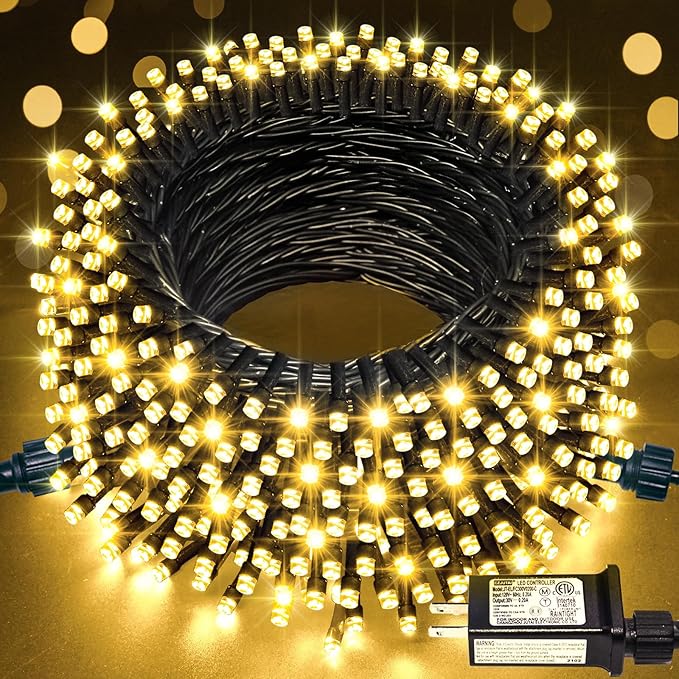 66FT 200 LED Christmas Lights Outdoor & Indoor Warm White Twinkle String Lights