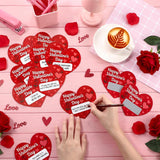 30 Sets Valentines Day Scratch Off Cards Gift Red Heart Shaped Scratch Cards Funny Happy Valentines Love Game Card Self Adhesive For Coworker Employee Staff Team Adult Office Party Favor