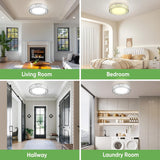 12 Inch Brushed Nickel LED Ceiling Light 20W Dimmable Flush Mount Fixture