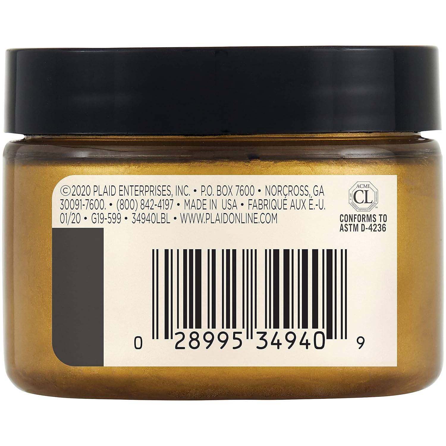 FolkArt 34940 Design Crème Paint, Gold, 3 oz