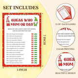 Christmas Baby Shower Games, Find Who Mom Or Dad Themed Gender Reveal Party Game, Winter Festival Game Cards With Santa Gnomes Design, Xmas Baby Shower Games, Holiday Party Supplies -04