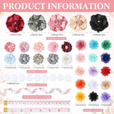 Baby Shower Games Diy Headband Making Kit Include Wooden Game Sign 60 Elastic Cute Flowers Hairbands 10 Round Fabrics With Tape For Baby Shower Guest Games(Greenery)