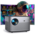 4K Projector, 1080P, WiFi 6, Bluetooth 5.2, Auto Focus, 50% Zoom, iOS/Android