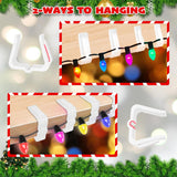 Christmas Light Hanger Clips, Fascia Board Clips, Deck Banister Light Clips, Plastic Holiday Light Clips For Christmas Fascia Board Roof Gutter Fence Eave Decoration (30 Pcs, 1 5/8")
