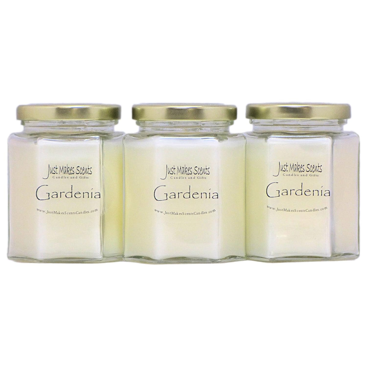 3 Pack - Gardenia Scented Blended Soy Candle | Long Lasting Spring Floral Fragrance | Hand Poured In The Usa By
