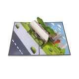 3D Pop Up Greeting Card – Café & Restaurant Scene With Outdoor Dining, Handmade Paper Art, Birthday, Thank You, Anniversary, Travel & Food Lover Gift With Envelope H18