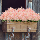 6Pcs Artificial Fake Silk Wisteria Flowers, 13.7'' Faux Hyacinth Flowers For Home Garden Outdoor Cemetery Grave Fences Spring Summer Decor Floral Arrangements, Pink
