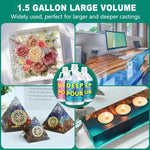 Deep Pour Epoxy Resin, 1.5 Gallon Epoxy Resin Kit For 2-4" Pour Depths, Crystal Clear & High Gloss, Bubble-Free Casting Resin For River Tables, Flower Preservation And Mold Crafts - 2:1 Mix